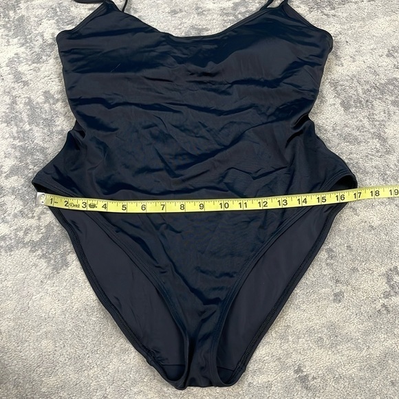 New Andie Swim Classic The Amalfi One Piece Swimsuit Black Scoop Neck Sz XL - Picture 5 of 13